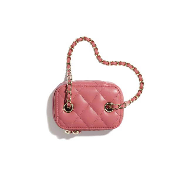 シャネル クラシック スモール ヴァニティー ケース コーラル ロゴ AP1340 Y04059 NA106